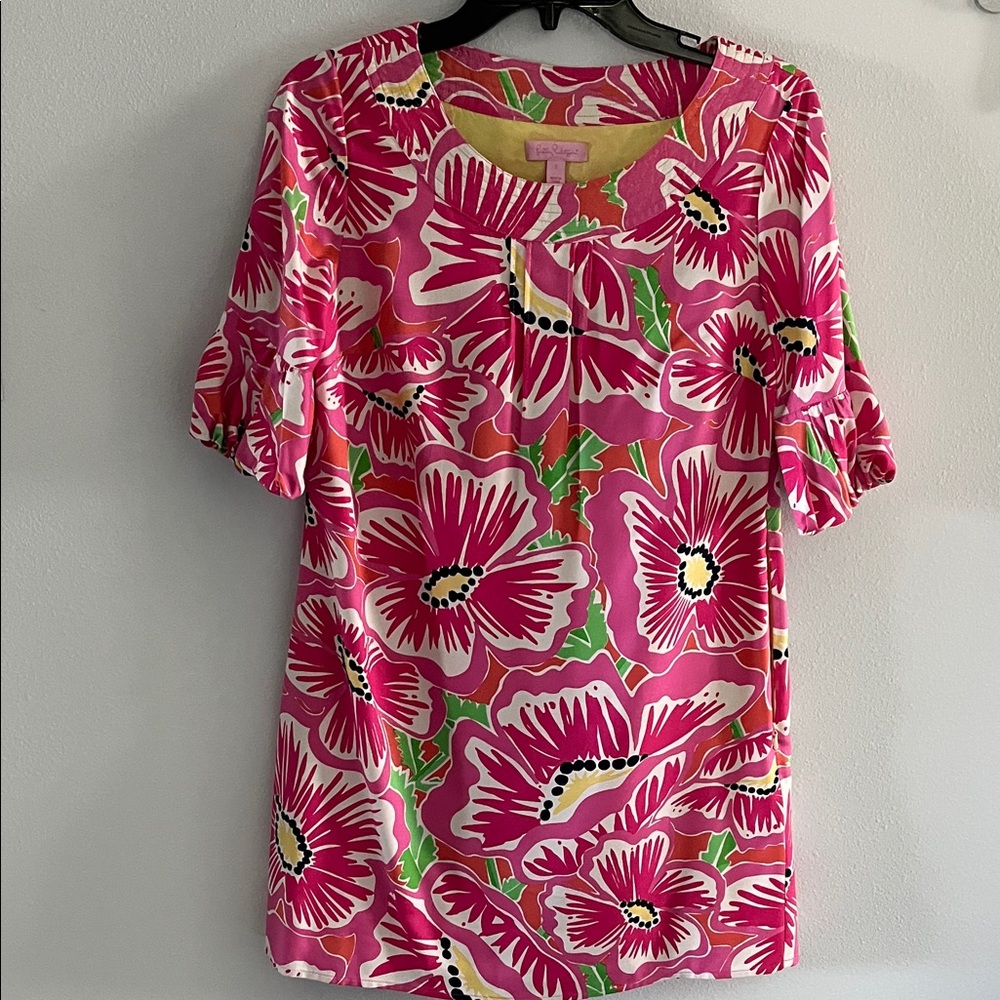 Lilly Pulitzer Vibrant Floral Pink Dress